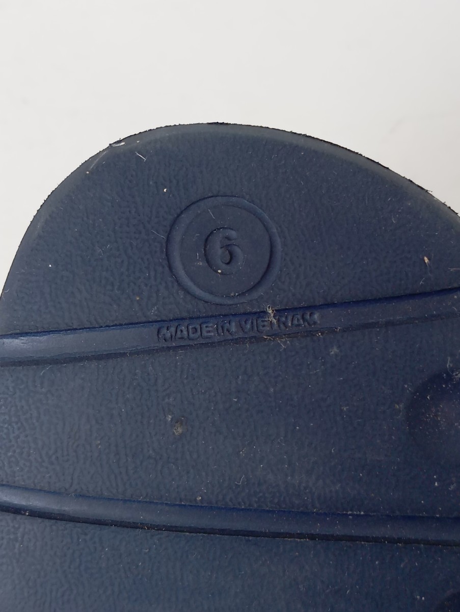 Adilette Pantoletten Damen 38.5 Blau Streifen Sportlich - Bild 4