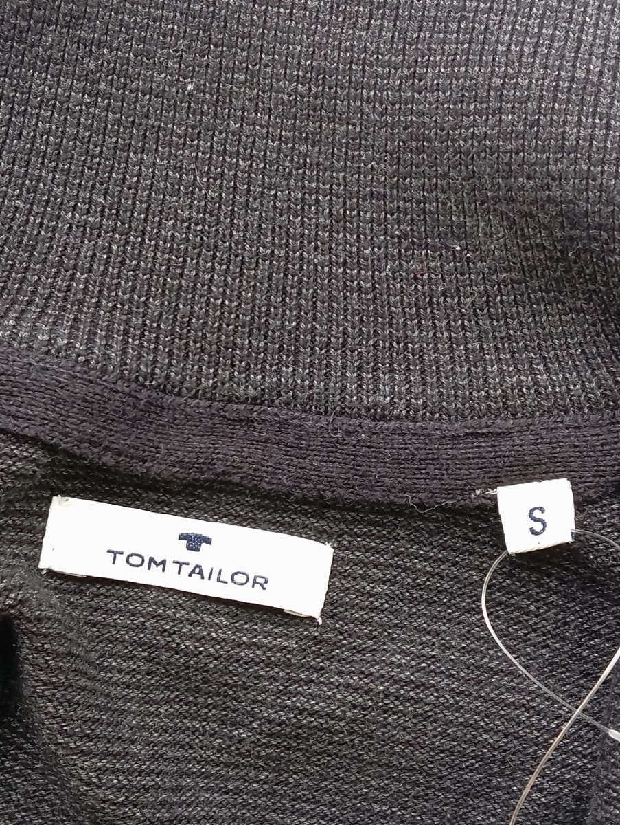 Herren Pullover S Dunkelgrau Reißverschluss Baumwolle - Bild 3