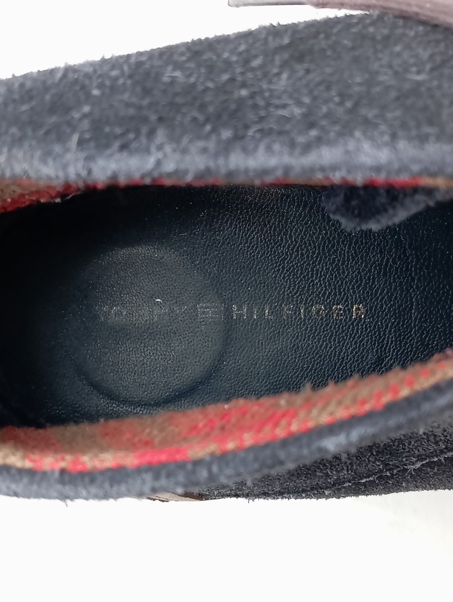 Damen Stiefelette Gr. 41 Blau Schnürung Leder Wildleder - Bild 3
