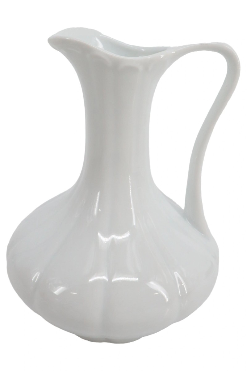 Porzellan Krug Vase Weiß Modern Tischdeko 11cm Festlich Uni - Bild 1
