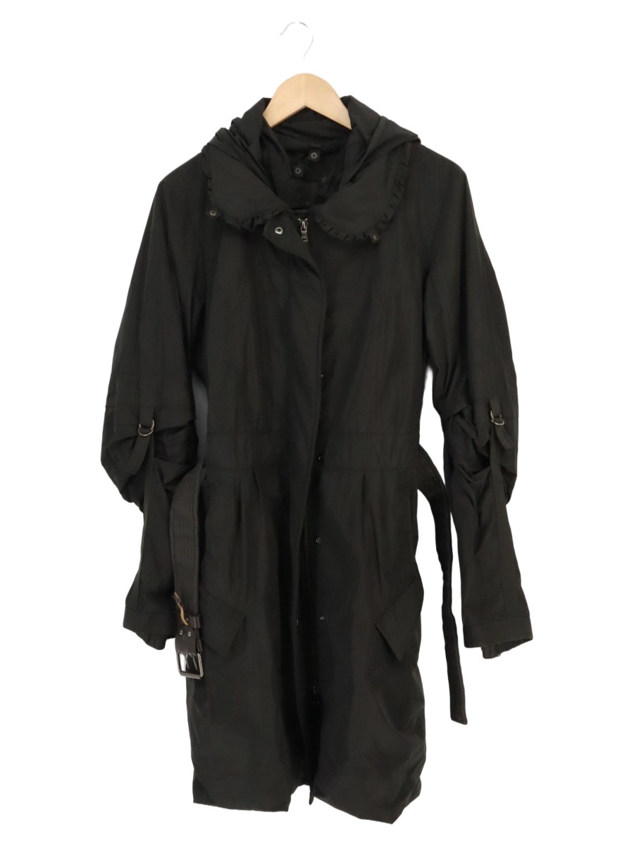 MARC AUREL Damen Trenchcoat 40/M Schwarz Elegant Kapuze