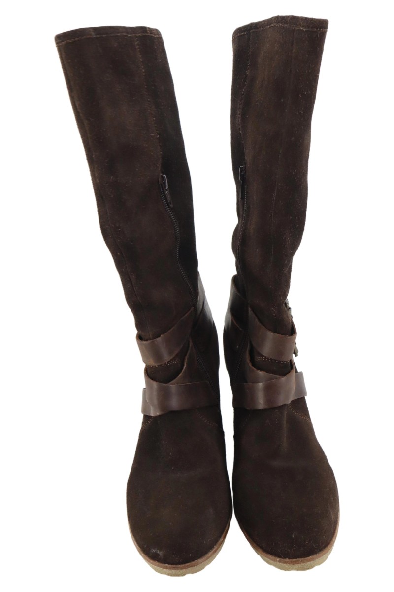 BELMONDO Damen Stiefelette 37 Braun Elegant Klassisch Keilabsatz