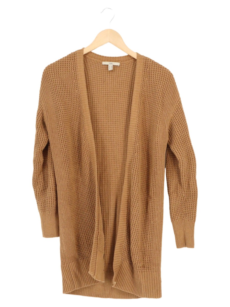 ESPRIT Damen Strickjacke XS/32 Casual Braun Baumwolle Langarm - Main Image