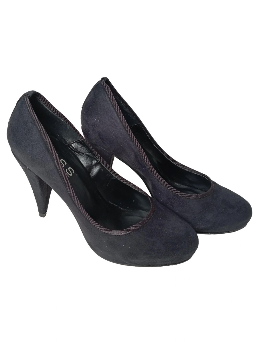 CLAAS Pumps Damen Wildleder Schwarz Elegant 38 Absatz 10cm