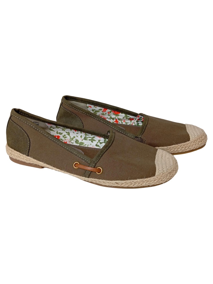 TAMARIS Damen Slipper Braun Textil Jute 38 Casual Alltag