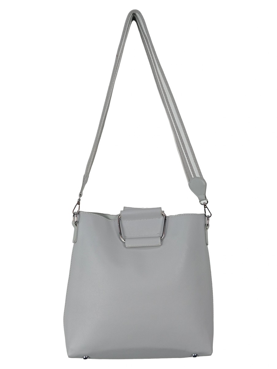 JENNYFAIRY Umhängetasche Damen Grau Kunstleder Elegant Mittel