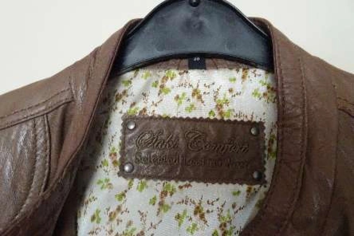 Damen Lederjacke Braun Gr. 38 Reißverschluss Klassisch - Bild 3