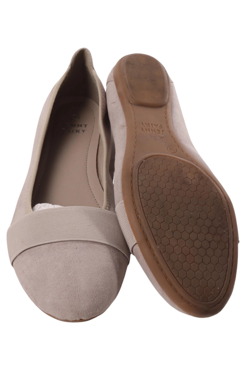 JENNY FAIRY Ballerinas Damen Beige 38 Elegant Komfortabel Slip-On