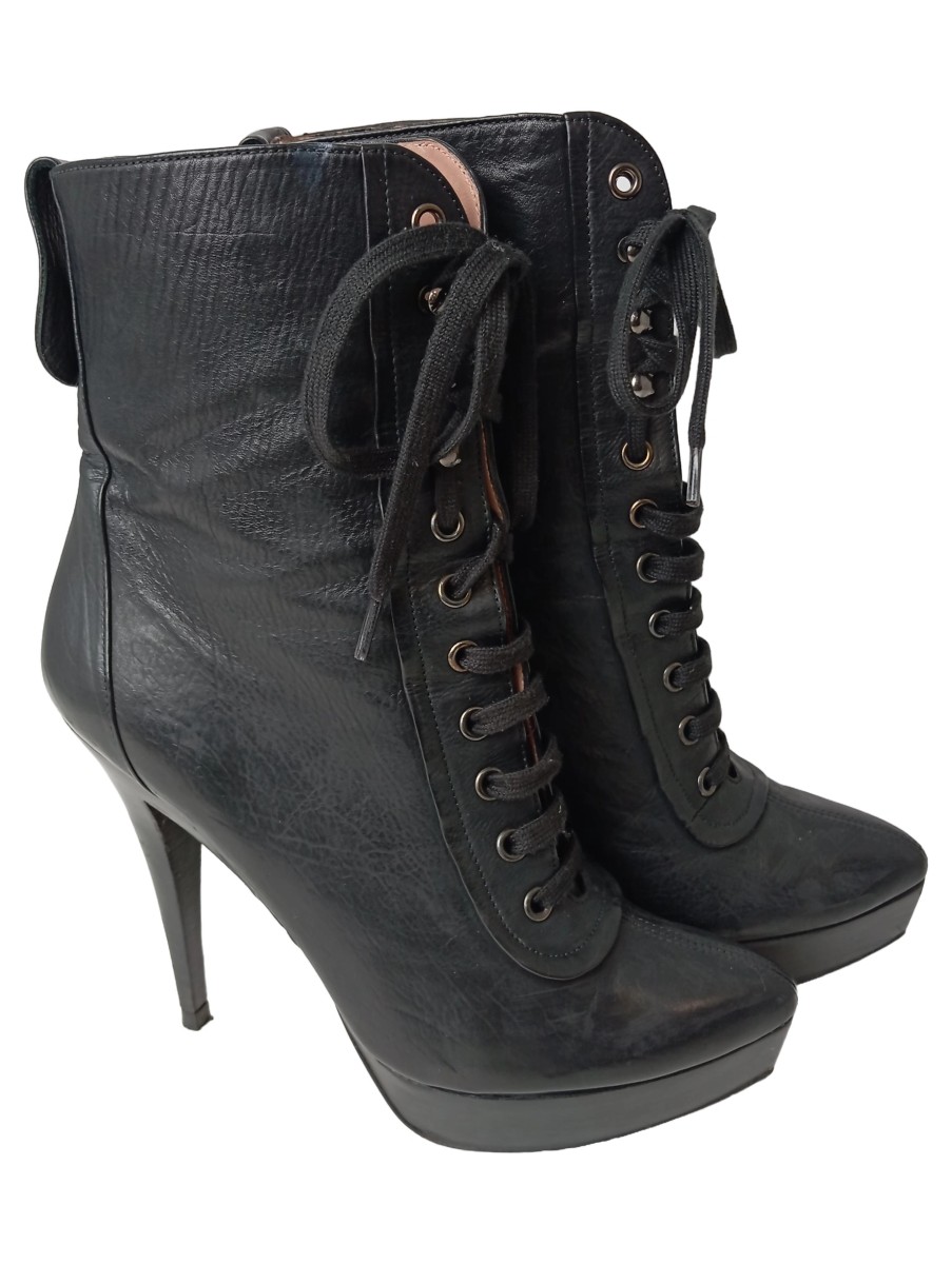 PURA LÓPEZ Stiefelette Damen Schwarz Elegant Vintage Luxuriös