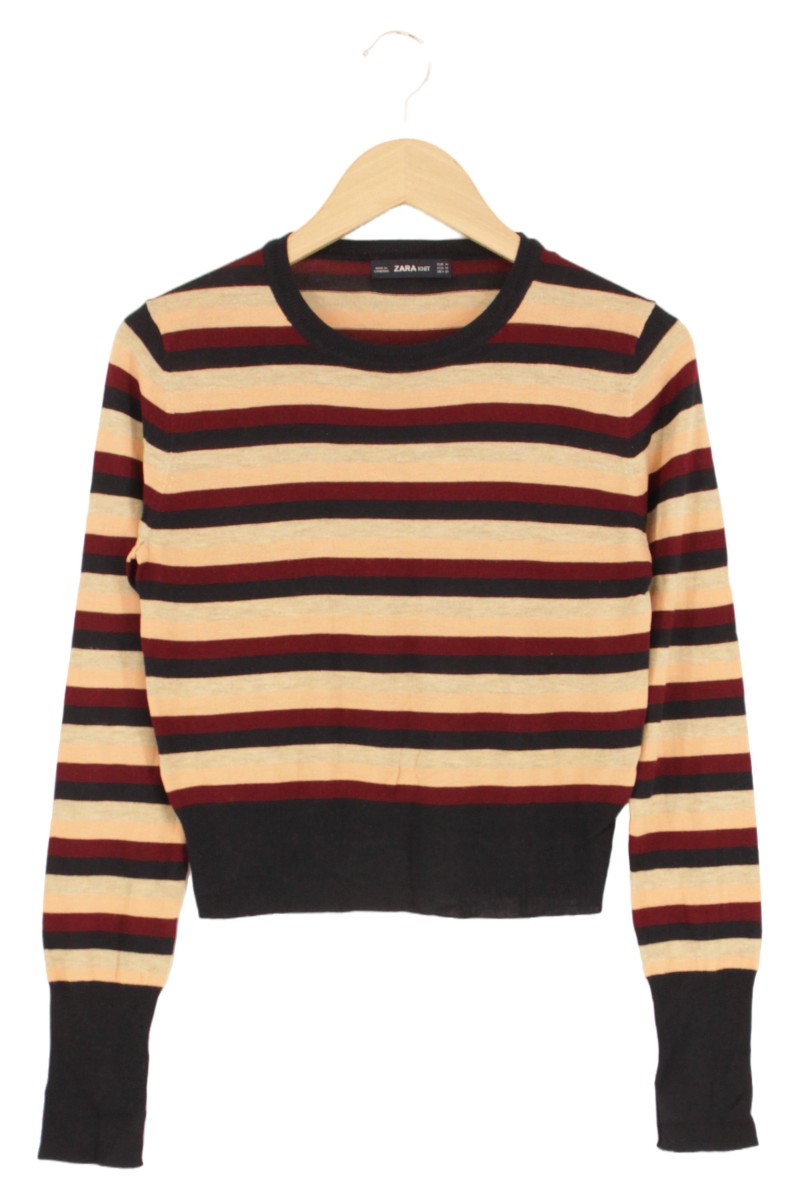 ZARA Damen Pullover 38/M Gestreift Mehrfarbig Vintage Streetwear