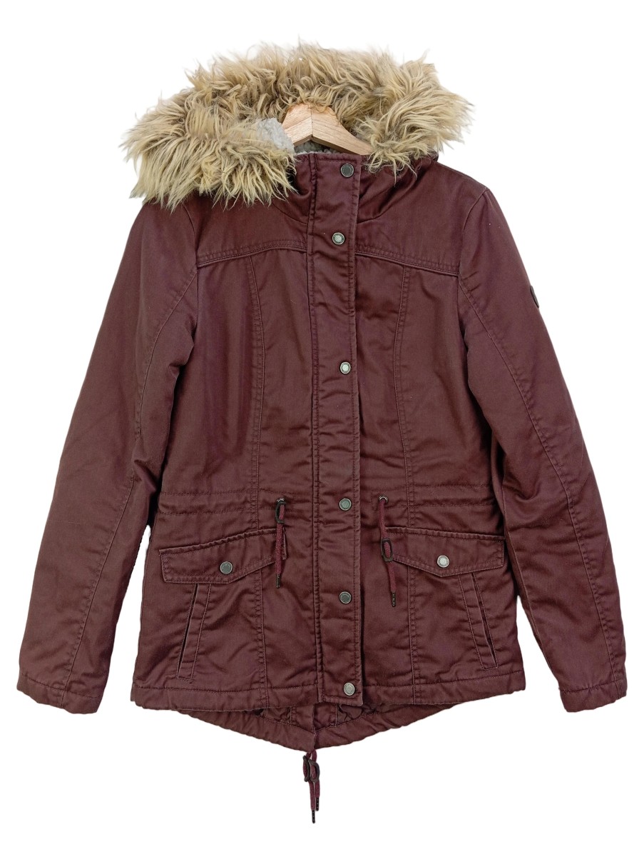 ONLY Damen Parka Winterjacke Einheitsgröße Rot Casual Streetwear