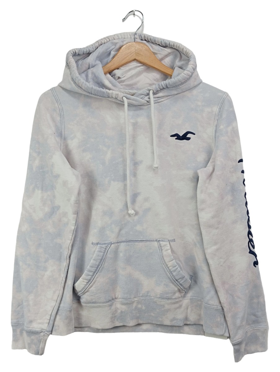 Hoodie Damen M Blau Logo Print Streetwear Baumwolle Polyester - Bild 1