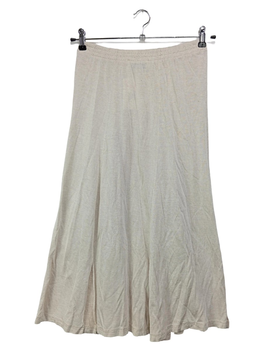 A-Linienrock Midirock Beige Gr. 38 M Baumwolle Vintage Gebraucht - Bild 2