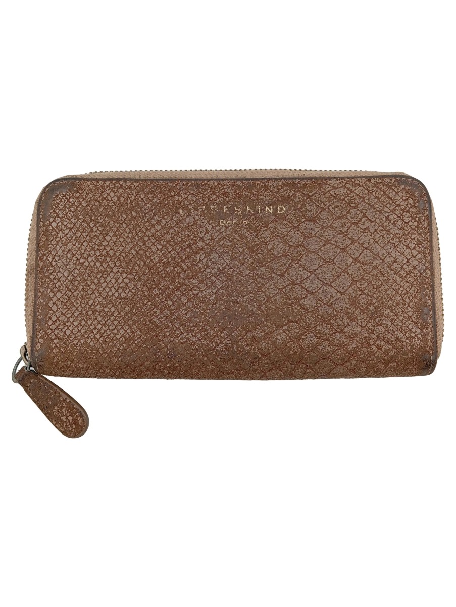 LIEBESKIND Berlin Geldbörse Damen Braun Leder Schlangenoptik