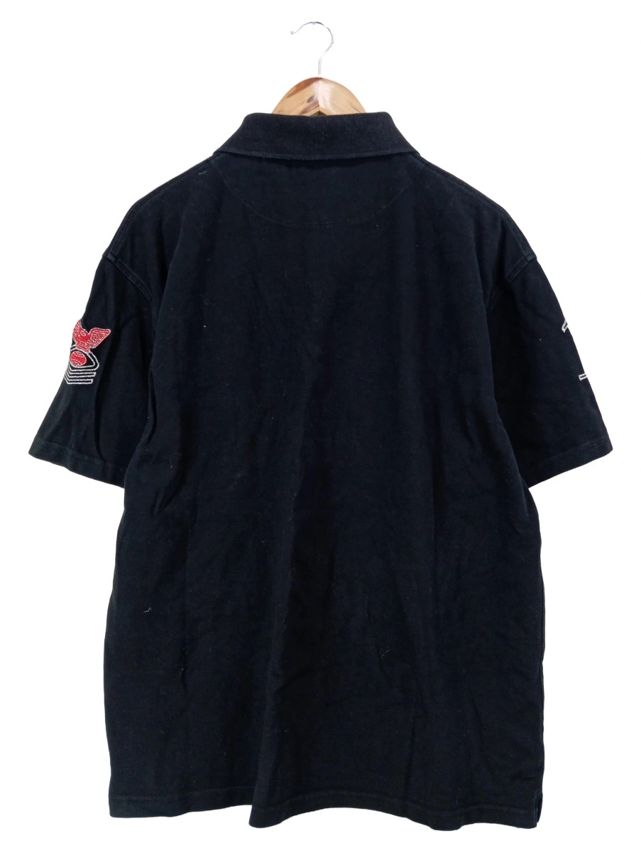 Poloshirt Herren XL Schwarz Stickerei Applikationen - Bild 2