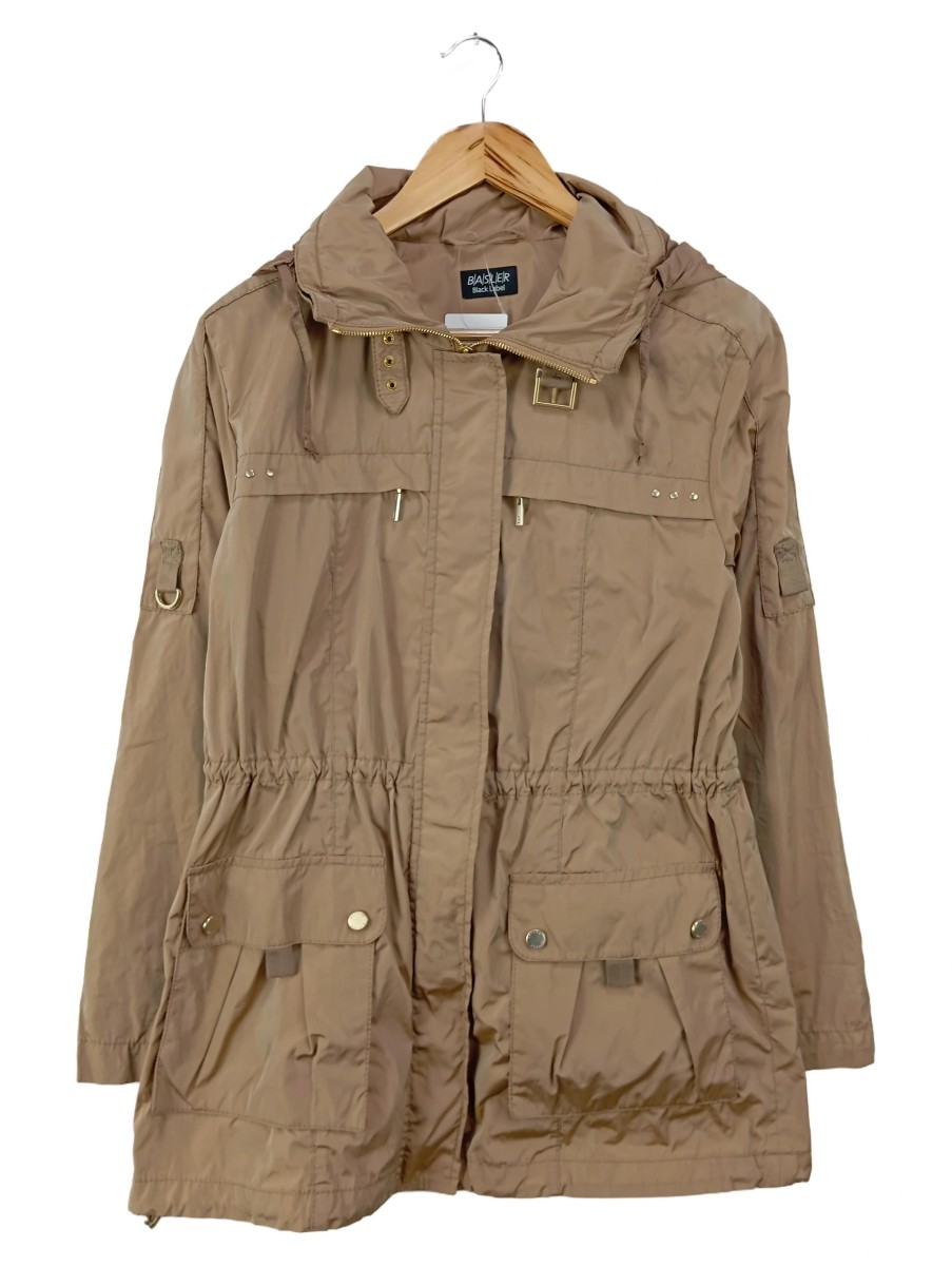 BASLER Damen Parka 38 Beige Elegant Klassisch Kapuze Polyester