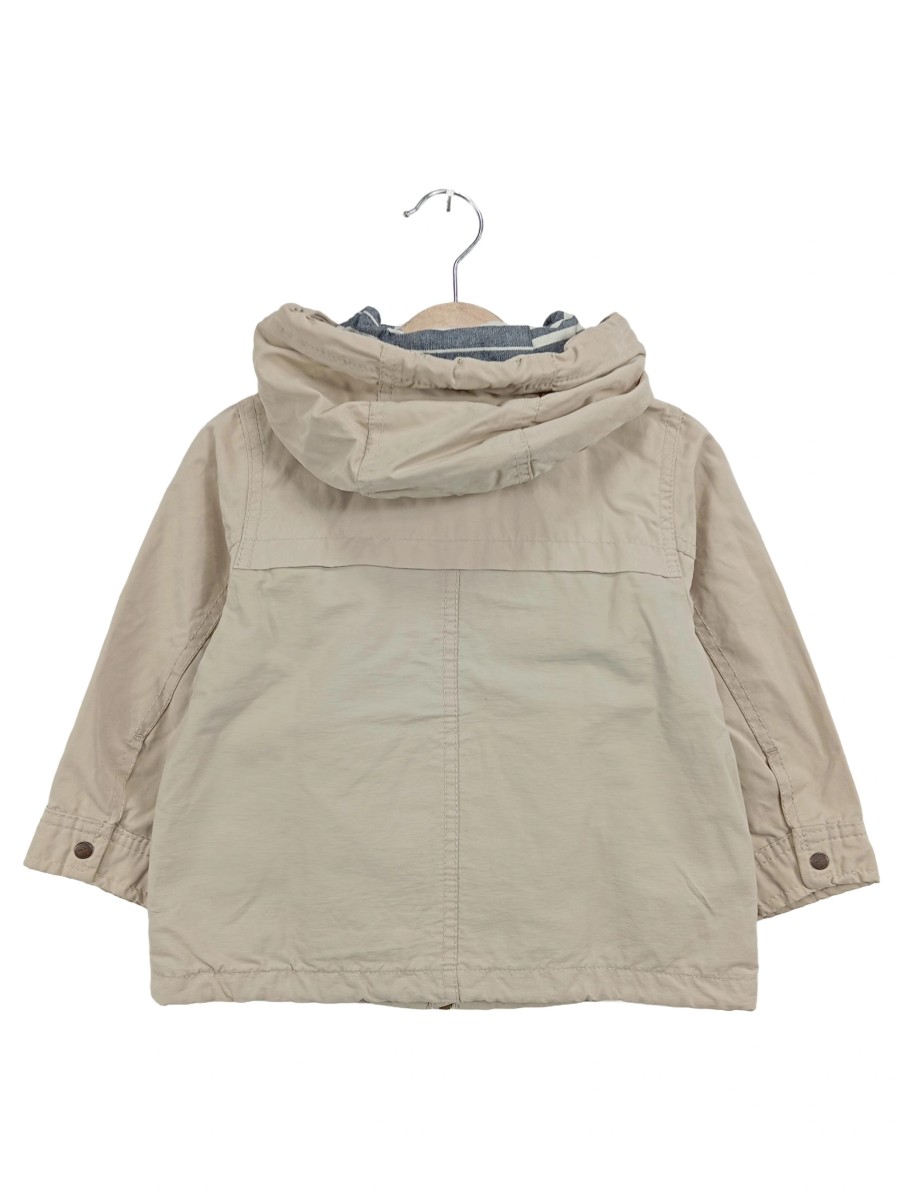 ZARA Leichte Jacke Kinder 92 Beige Kapuze Baumwolle Freizeit