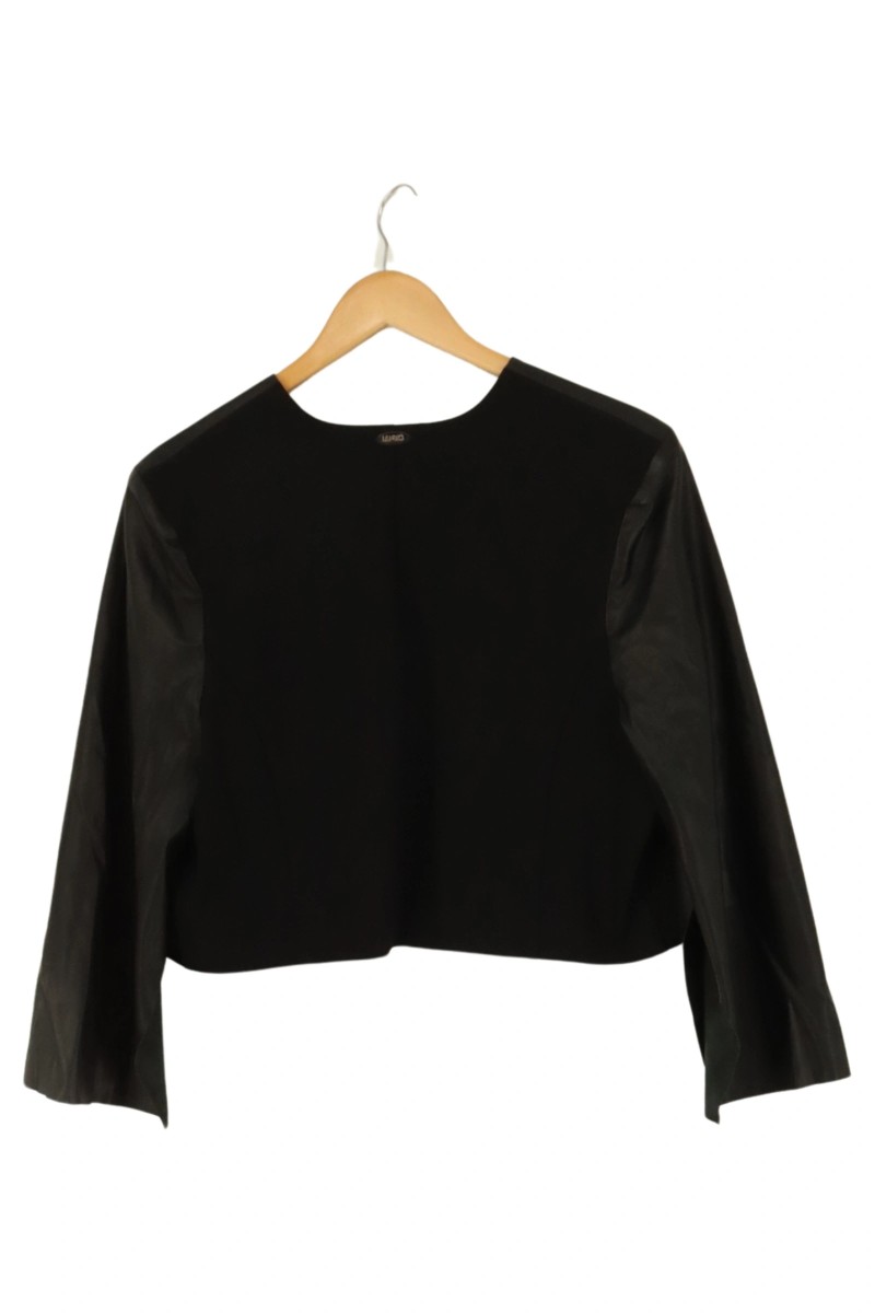 LIU JO Leichte Jacke Damen 46/XL Schwarz Elegant Viskose Bolero