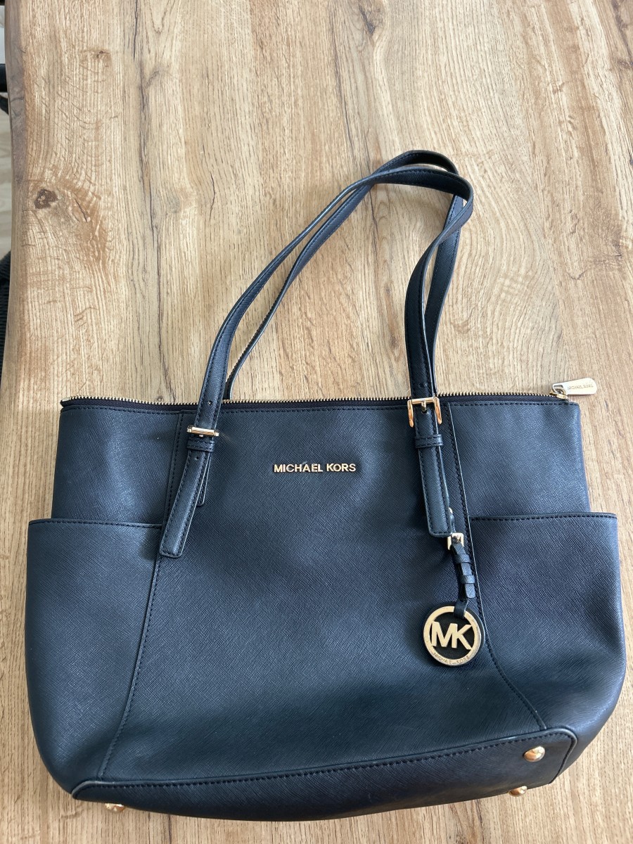 MICHAEL KORS Tote Bag Henkeltasche Damen Schwarz Business Mittel Logo