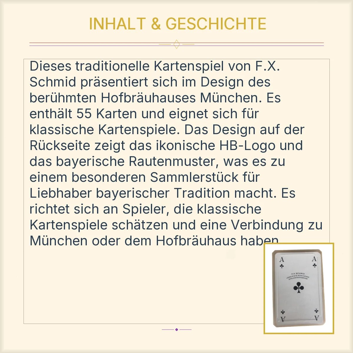 Jeu De 52 Cartes Miniatures Vintage F.X. Schmid Munich - Allemagne - Bon état