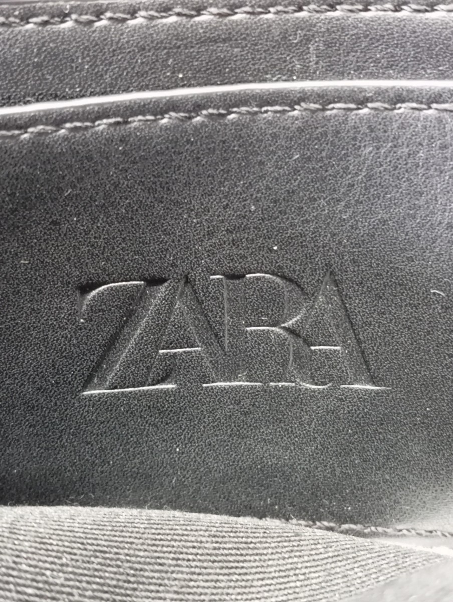 ZARA Henkeltasche Damen Schwarz Elegant Vintage Gesteppt Kette 24x15cm