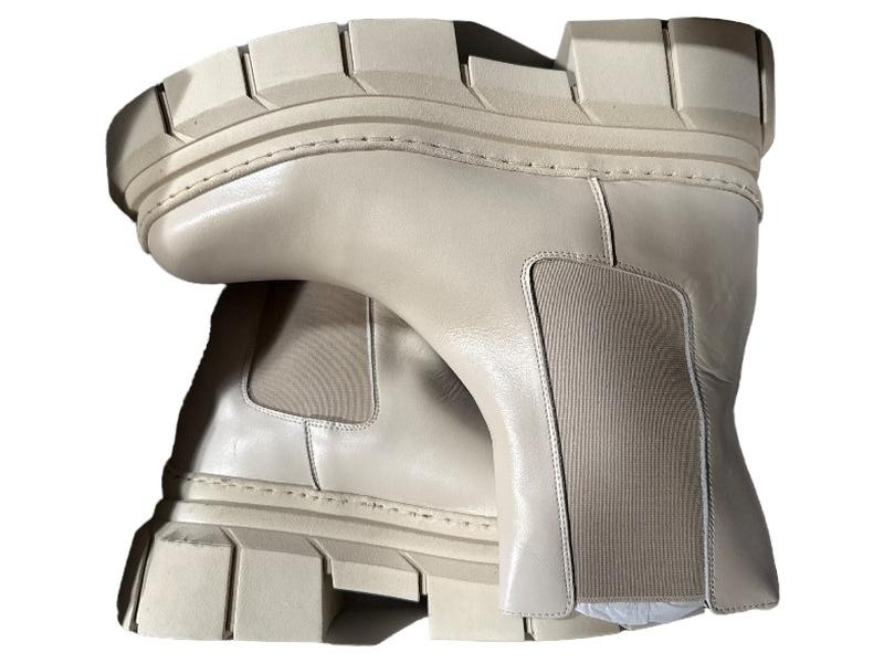 Outfit Elegante Stiefeletten Beige KALTUR Plateau Chelsea Boots