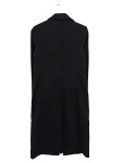 Vorschaubild 2 von H&M Klassischer Mantel Damen Schwarz Gr. 36 Locker A-Linie Polyester