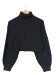 Vorschaubild 2 von H&M Cropped Pullover schwarz Größe 34