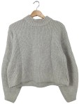 Vorschaubild 1 von H&M Grobstrickpullover hellgrau Größe 36