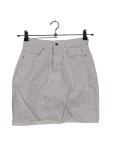 Vorschaubild 1 von H&M Jeansrock Mini High Waist Nietenelemente Weiß Gr. 36