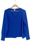 Vorschaubild 1 von H&M Schlupf-Blusen blau Größe 38