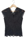 Vorschaubild 1 von H&M Spitzenblusen schwarz Größe 36