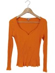 Vorschaubild 1 von H&M V-Ausschnitt-Shirts hellorange Größe 38