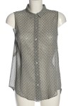 Vorschaubild 1 von H&M Bluse ärmellos Allover-Druck Casual-Look hellgrau Gr. 34