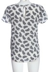 Vorschaubild 2 von H&M Kurzarm-Bluse weiß-schwarz Gr. 36 Viskose