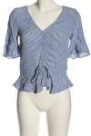Vorschaubild 1 von H&M Langarm-Bluse blau-weiß Streifenmuster Größe 36
