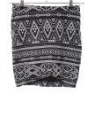 Vorschaubild 1 von H&M Minirock Allover-Druck grafisch Streifen schwarz weiß Gr. 34