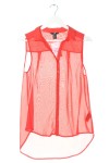 Vorschaubild 1 von H&M Transparenz-Blusen rot Größe 36