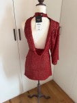 Vorschaubild 3 von Damen Cocktailkleid Pailletten Asymmetrisch Rot Gr. 36 S Festlich