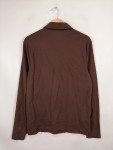 Vorschaubild 2 von Herren Poloshirt Langarm Braun Gr. 48 M Logo Klassisch