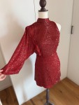 Vorschaubild 9 von Damen Cocktailkleid Pailletten Asymmetrisch Rot Gr. 36 S Festlich