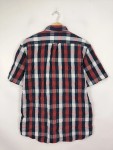 Vorschaubild 2 von Freizeithemd Herren Gr. 48, M Seersucker kariert rot blau weiß Kurzarm
