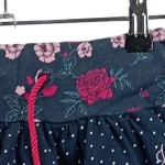Vorschaubild 4 von A-Linienrock Gr. 140 Blumen Punkte Blau Pink