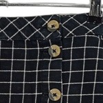 Vorschaubild 2 von Minirock A-Linienrock Kariert Schwarz Weiß Knopfleiste Gr. 34 XS Damen