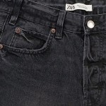 Vorschaubild 4 von Trafaluc Jeans Shorts Damen Schwarz Gr. W31/40/L Fransen Baumwolle