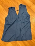 Vorschaubild 3 von Damen Top Ärmellos V-Ausschnitt Blau Gr. 40