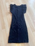 Vorschaubild 3 von Freizeitkleid Damen Gr. 36 S Schwarz Rippstrick Rüschen