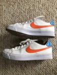 Vorschaubild 2 von Sneaker Low Herren Weiß Orange Blau Leder Gr. 99