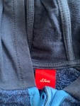 Vorschaubild 3 von Kinder Strickjacke Kapuze Blau Meliert Gr. 92