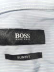 Vorschaubild 3 von Herren Business Hemd Blau Gestreift Slim Fit Gr. 41 L Baumwolle